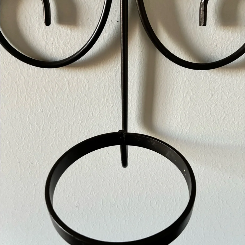 Elegant Black Wrought Iron Wall Sconce